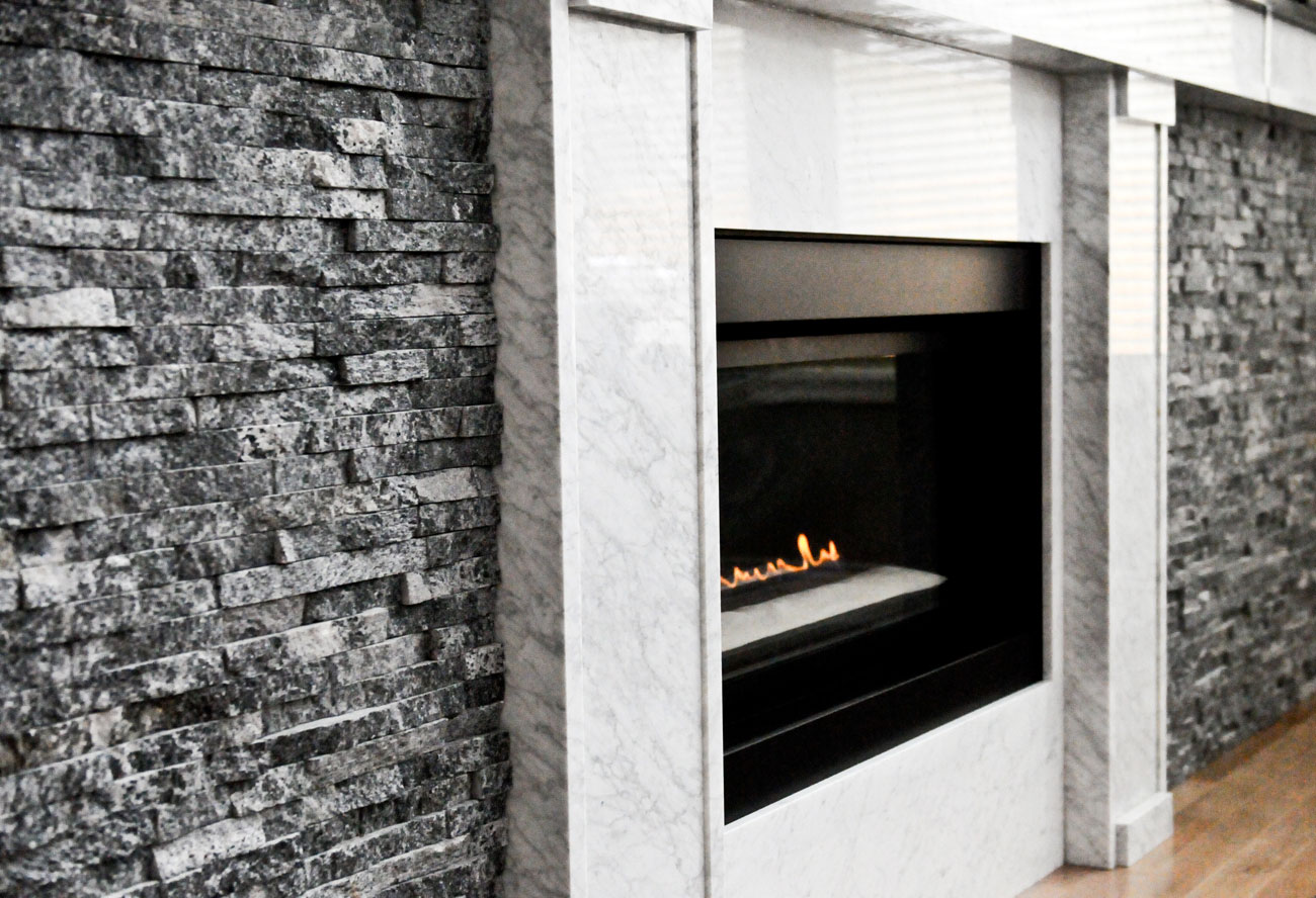 Dufferin Custom Home fireplace.